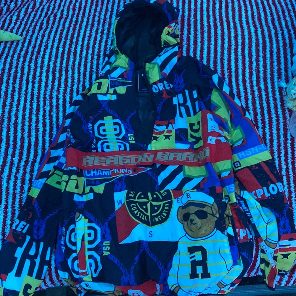 I’m selling this raincoat type hoodie. A bunch of colors. Brand is reasons.